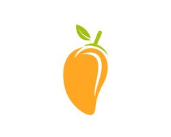 Mango in vlakke stijl mango logo mango pictogram vector afbeelding