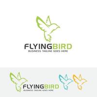 vliegende vogel logo ontwerpsjabloon vector