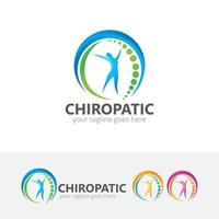 chiropractie vector concept logo ontwerp