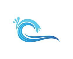 Wave beach logo en symbolen vector sjabloon