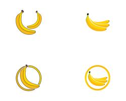 Bananan fruit vector sjabloon logo