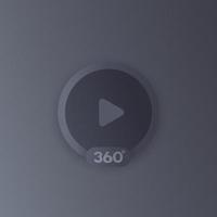 360 graden videopictogram voor apps en internet vector