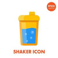 sport shaker pictogram op wit in vlakke stijl vector