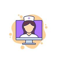 online medische hulp vector icon