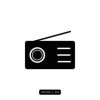 radio pictogram vector - teken of symbool