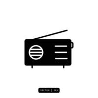 radio pictogram vector - teken of symbool