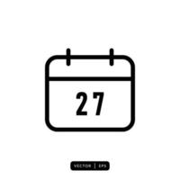 kalender pictogram vector - teken of symbool