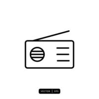 radio pictogram vector - teken of symbool