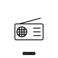 radio pictogram vector - teken of symbool