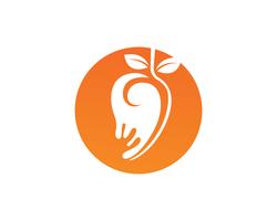 Mango in vlakke stijl mango logo mango pictogram vector afbeelding