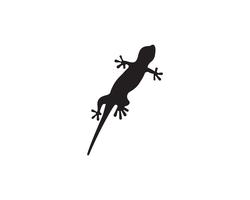 Hagedis Kameleon Gecko Silhouet zwart vector zwart