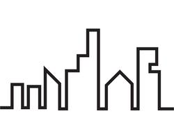 Moderne skyline van de stad. stadssilhouet. vectorillustratie in flat vector