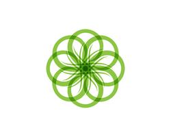 Groene blad bloemen patronen logo en symbolen op een witte achtergrond vector