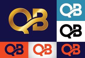 eerste monogram brief qb logo vector ontwerpsjabloon. qb brief logo ontwerp