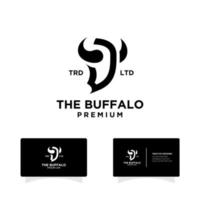 abstract buffelkop logo-ontwerp vector