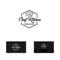 chef hoed koken logo ontwerp vector