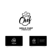 chef hoed koken logo ontwerp vector