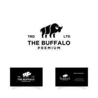 zwarte buffel logo ontwerp illustratie vector