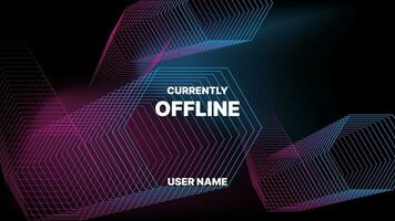 abstracte futuristische achtergrond voor het streamen van banner offline modus vector