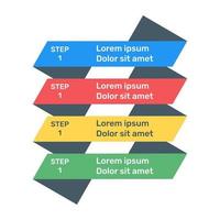 stap labels infographic pictogram in plat ontwerp vector