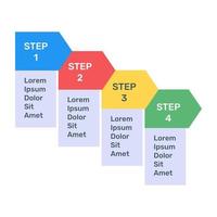 stap labels infographic pictogram in plat ontwerp vector