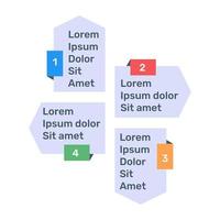 stap labels infographic pictogram in plat ontwerp vector