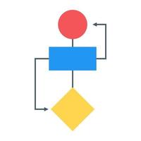 een modern icoon van flowchart infographic in plat design vector