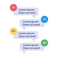 stap labels infographic pictogram in plat ontwerp vector