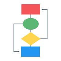 een modern icoon van flowchart infographic in plat design vector