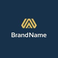 letter w logo ontwerpsjabloon met gouden kleur icoon vector
