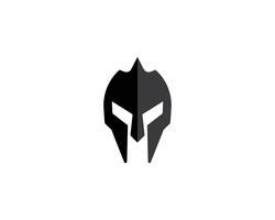 Spartaanse helm logo vector