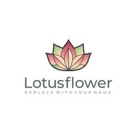 lotusbloemlogo met zachte kleuren vector