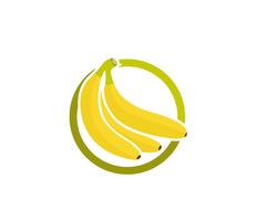 Bananan fruit vector sjabloon logo