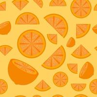 sinaasappelen naadloos patroon perfect voor achtergrond of behang vector