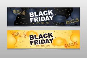 black friday-uitverkoopbanner van trendy cloud vector