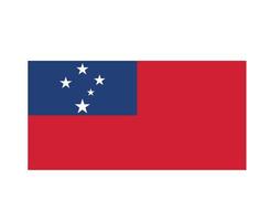 samoa vlag nationaal oceanië embleem symbool pictogram vector illustratie abstract ontwerp element