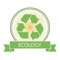 ecologie concept illustratie, recycling symbool vector