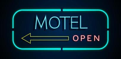 achtergrond van neonreclames motel vector