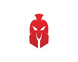 Gladiator Spartan helm logo sjabloon vector pictogram