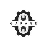 autogarage-logo. met tandwielelement vector