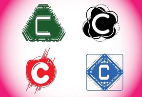 creatieve c letter logo en pictogram ontwerpsjabloon vector