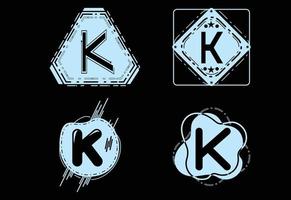 creatief k-letterlogo en pictogramontwerpsjabloon vector