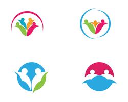 Adoptie en community care Logo sjabloon vector