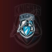ridder met zwaard e-sports gaming logo vector sjabloon. gaming-logo. sport logo ontwerp