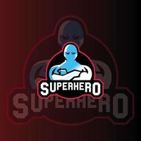 superheld e-sports gaming logo vector sjabloon. gaming-logo. sport logo ontwerp