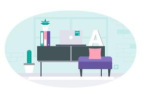 Vector Designer kamer illustratie