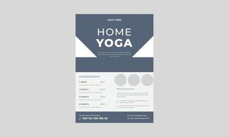 yoga flyer ontwerpsjabloon, fitness training banner ontwerpsjabloon, yoga online klasse flyer-sjabloon, yoga business flyer-sjabloon vector