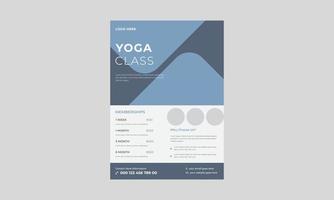 yoga flyer ontwerpsjabloon, fitness training banner ontwerpsjabloon, yoga online klasse flyer-sjabloon, yoga business flyer-sjabloon vector