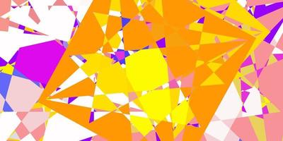 lichtblauw, geel vectorpatroon met veelhoekige vormen. vector