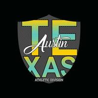 austin texas element van mannenmode en moderne stad in typografie grafisch design.vector illustration.tshirt, kleding, kleding en ander gebruik vector